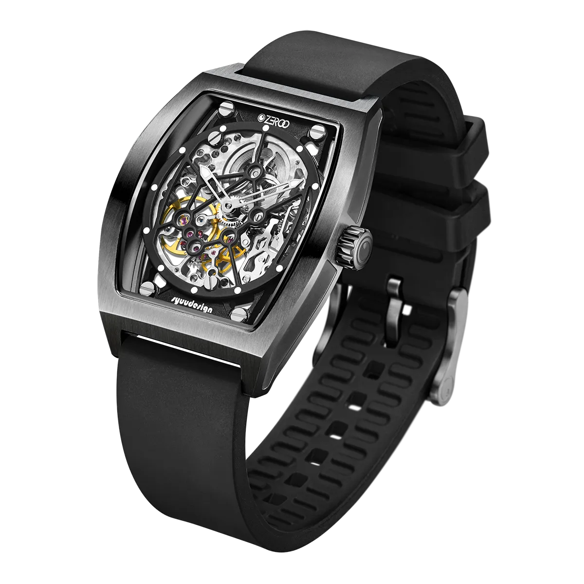 ZEROO M1 THE AURIGA SKELETON MECHANICAL AUTOMATIC WATCH FOR GENTS - ZM001BBK