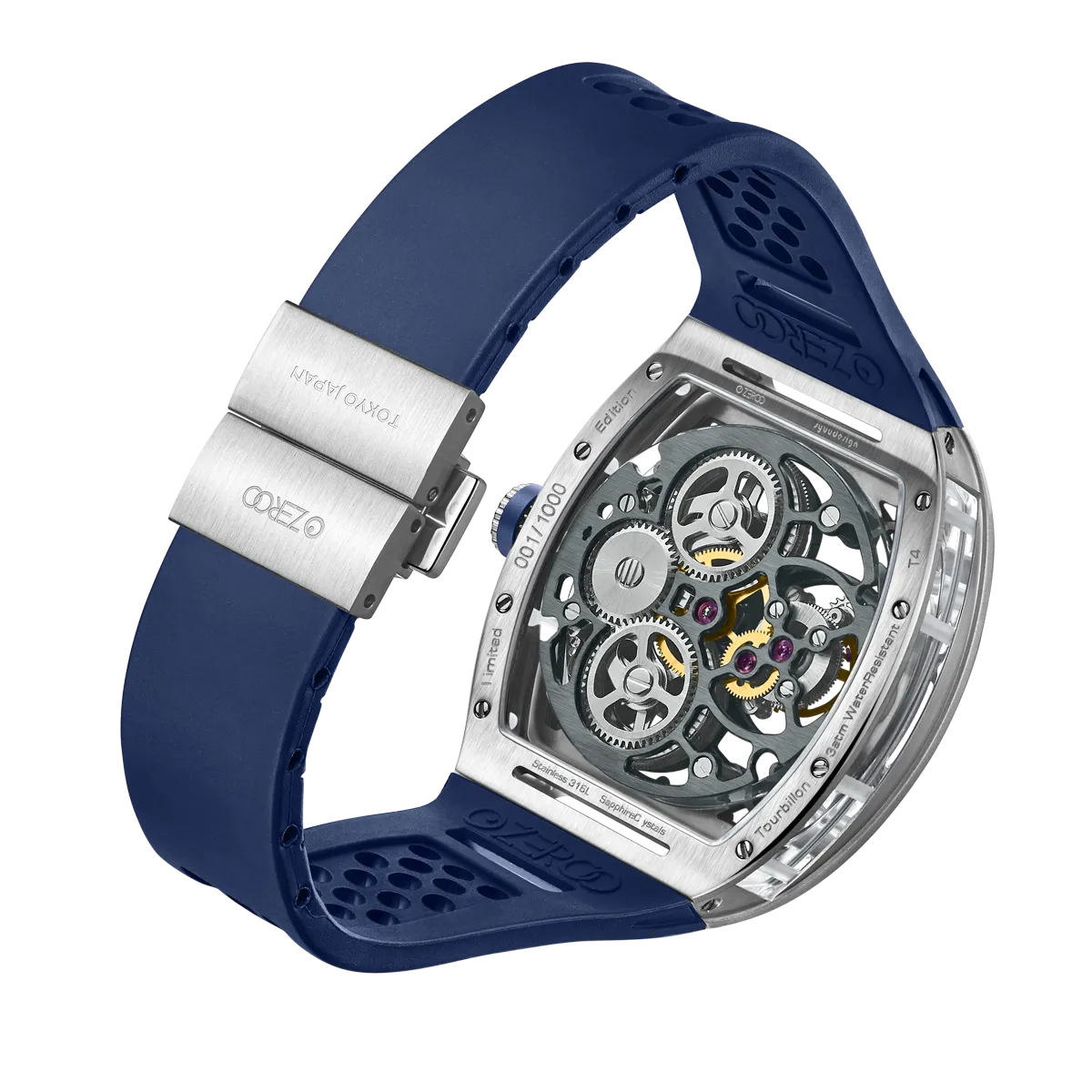 ZEROO T4 THE ARCHER FULL SKELETON TOURBILLONMANUAL TOURBILLON WATCH FOR GENTS - ZT004SBL