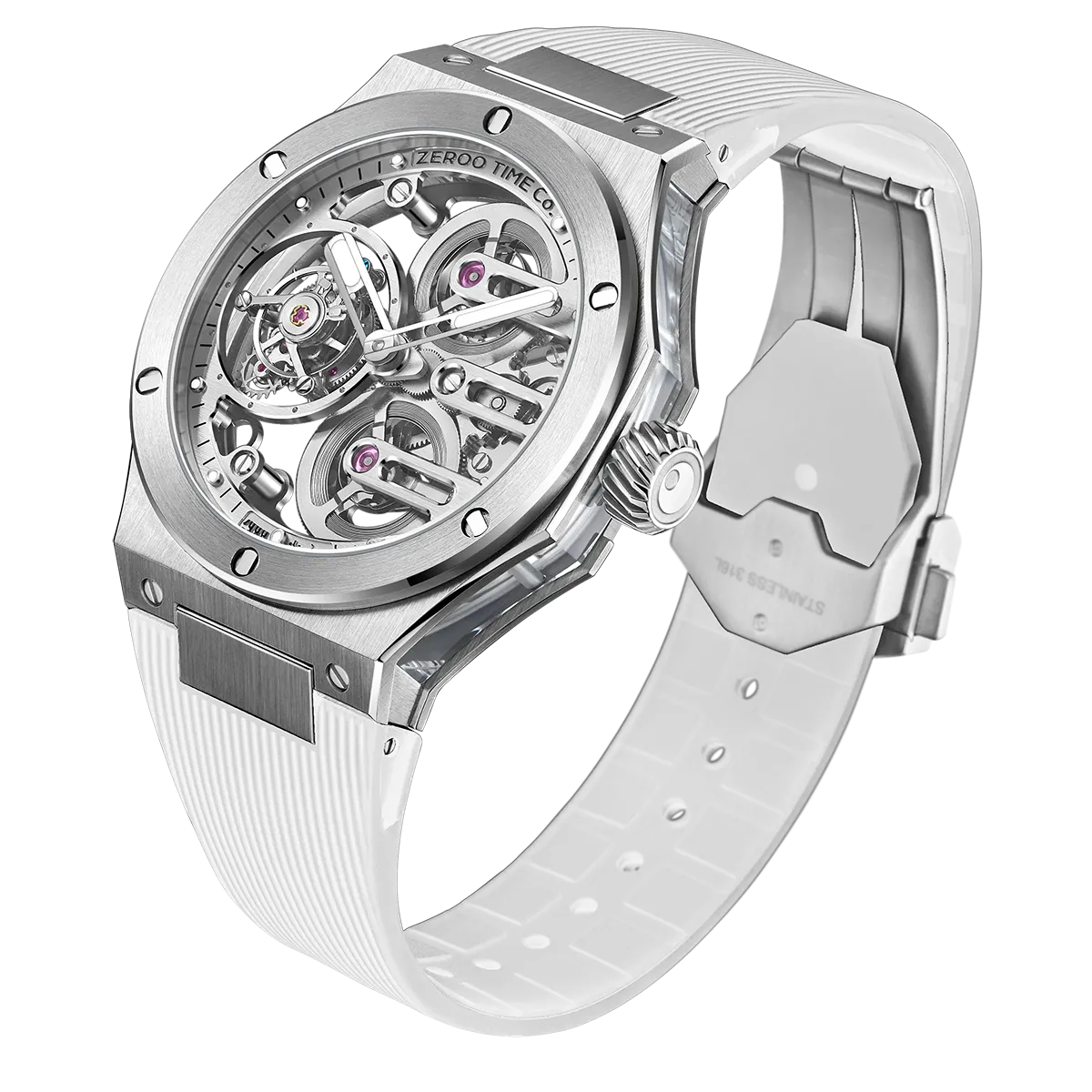 ZEROO T8 THE ORION FULL SKELETON TOURBILLONMANUAL TOURBILLON WATCH FOR GENTS - ZT008SWW