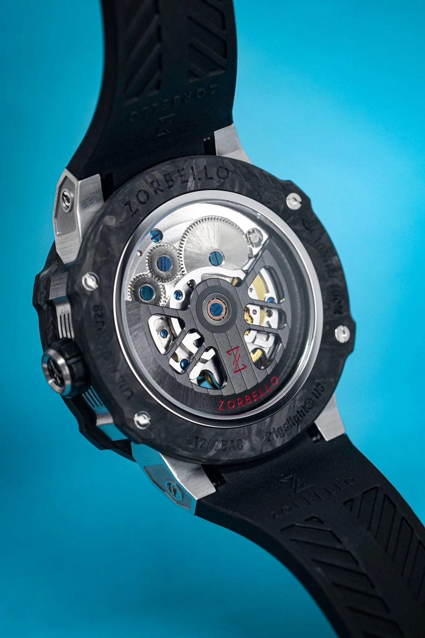 Zorbello Watch T2 Tourbillon Steel Tritium Tubes ZBAC001 *Free Watch Winder*
