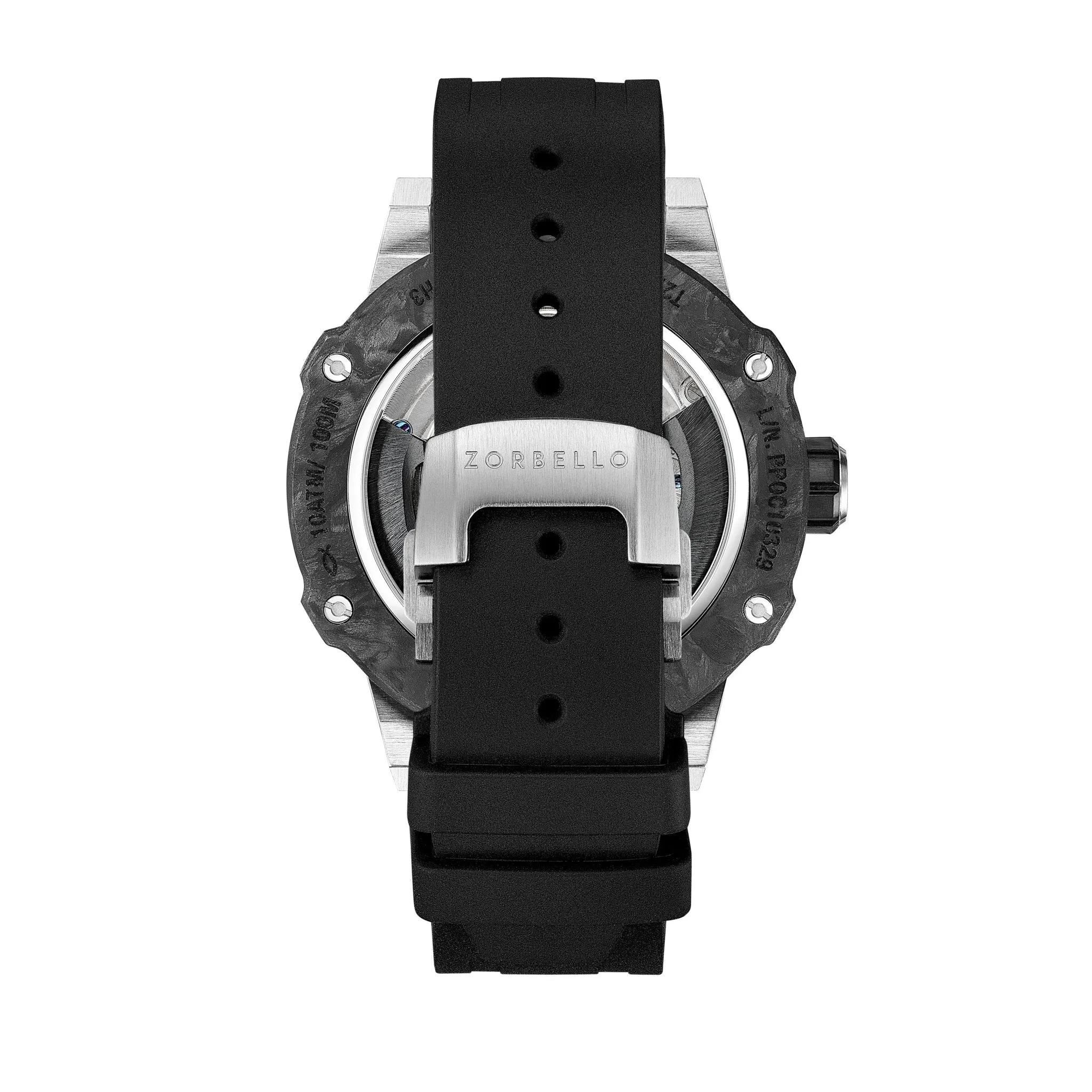 Zorbello Watch T2 Tourbillon Steel Tritium Tubes ZBAC001 *Free Watch Winder*
